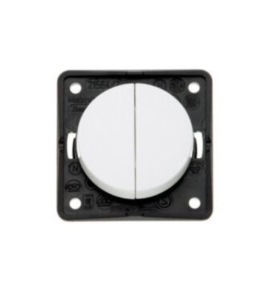 Dvojitý vypínač BERKER Integro 12/230V - bez rámečku Varianta: Polární bílá