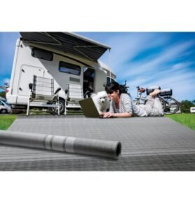 Markýzový koberec Arisol SAFARI - šedá/bílá Varianta: 2,5 x 3 m