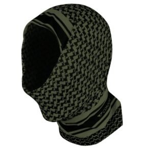 CONDOR OUTDOOR šátek MULTI-WRAP multifunkční SHEMAGH ČERNO-ZELENÝ