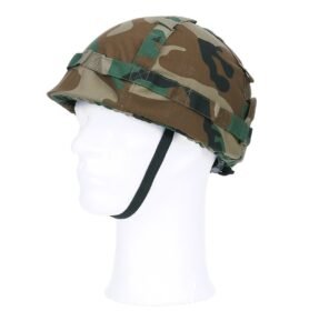 FOSCO helma dětská plastová s maskáčovým potahem WOODLAND