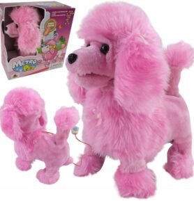 Pejsek na vodítku růžový