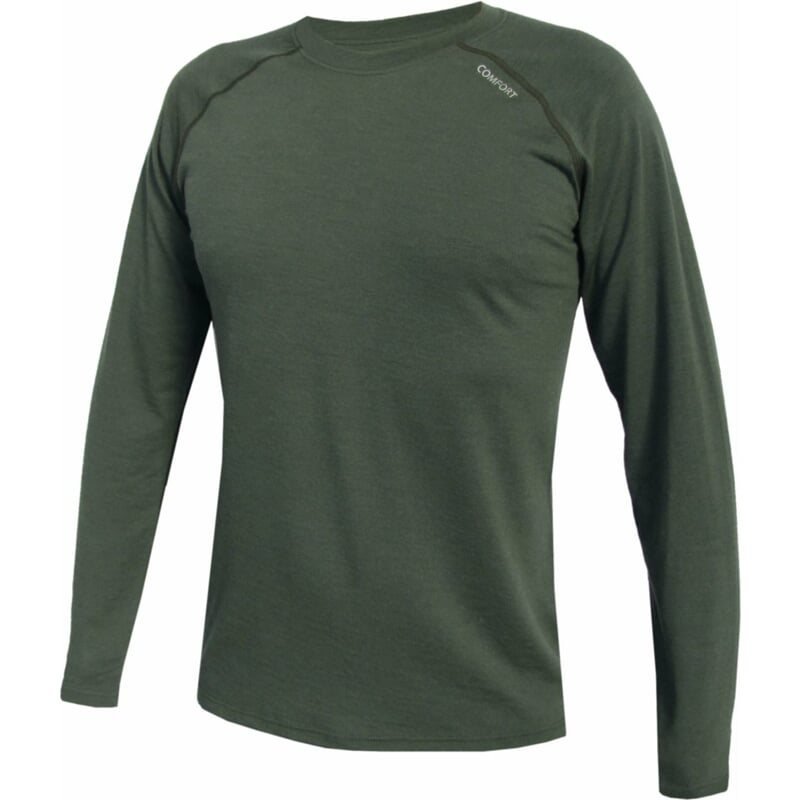 Triko s dlouhým rukávem IBRAK vlněné ZELENÉ vel. XXL