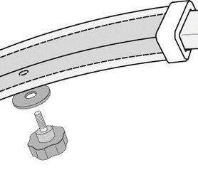 FIAMMA Napínací tyč zakřivená teleskopická