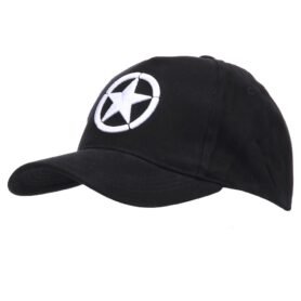 FOSTEX čepice baseball 3D výšivka ALLIED STAR WWII ČERNÁ
