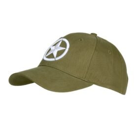 FOSTEX čepice baseball 3D výšivka ALLIED STAR WWII ZELENÁ