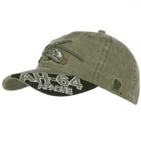 FOSTEX čepice baseball s helikoptérou AH-64 APACHE ZELENÁ