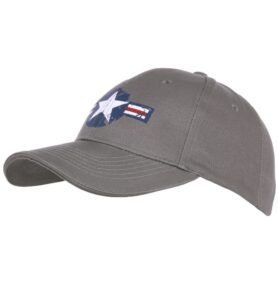 FOSTEX čepice baseball USAF WWII ŠEDÁ