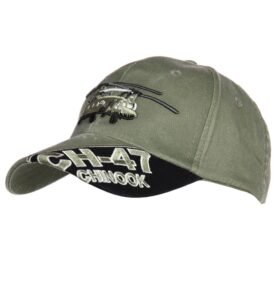 FOSTEX čepice baseball s helikoptérou CH-47 ZELENÁ