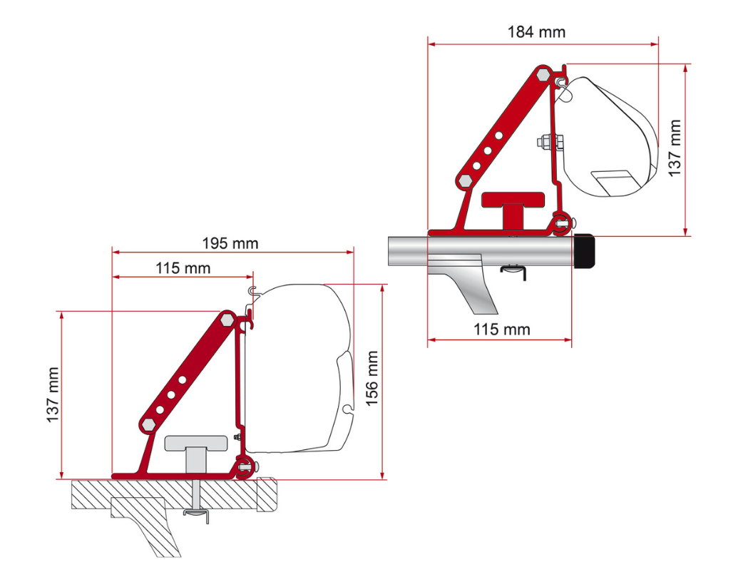 FIAMMA Adaptér pro markýzu F45/F35/ F50/F55 pro střešní nosič