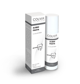 COLVIA Zubní pasta s colostrem a aktivním uhlím