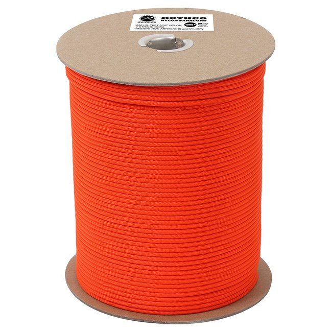 ROTHCO šňůra PARACORD nylon 550LB na cívce ø 4 mm / 300 m ORANŽOVÁ