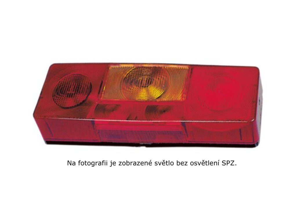 Zadní světlo Jokon - blinkr, brzdové a zadní světlo vpavo se zadní mlhovkou a osvětlením SPZ