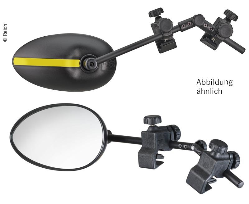 REICH Zrcátko Speed Fix s klipem XXL ploché sklo - sada 2 kusů