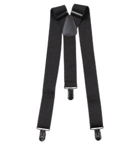 MFH kšandy tvar Y kalhotové s klipsny ČERNÉ