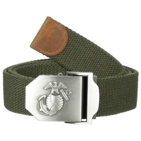 MFH opasek 4cm se stříbrnou sponou USMC ZELENÝ