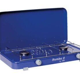 HPV Plynový vařič Rumba s piezoelektrickým zapalováním 2fl. modrý, 50mbar