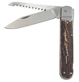 MIKOV nůž zavírací 232-XH-2 s imitací parohu NEREZ s pojistkou střenka PLAST