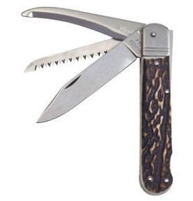 MIKOV nůž zavírací 3 KP s imitací parohu NEREZ s pojistkou střenka PLAST