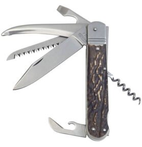 MIKOV nůž zavírací 6 KP s imitací parohu NEREZ s pojistkou střenka PLAST