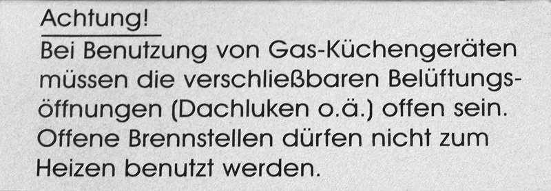 REIMO Nálepka "Plynové kuchyňské spotřebiče