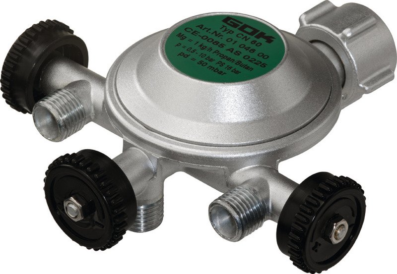 Regulátor tlaku GOK se 3 výstupy 50mbar SB