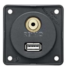 BERKER Vestavěná zásuvka USB/audio, antracitová volná