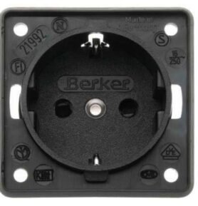 BERKER Zásuvka Schuko černá