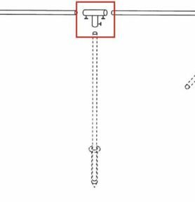 Piper T-kus závěsu čelního skla, ocelový