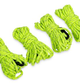 REIMO TENT Napínací šňůra zelená - 3 metry, 4 kusy