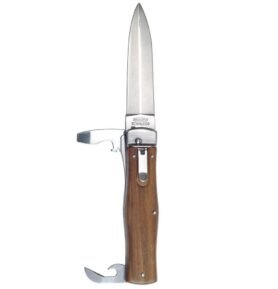 MIKOV nůž vyhazovací s dřevěnou střenkou s otvíráky