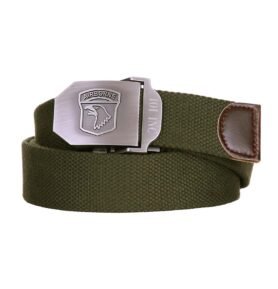 Opasek AIRBORNE plátěný ZELENÝ vel. 115