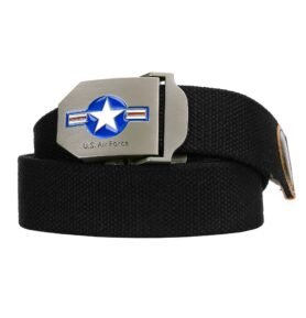 Opasek USAF WWII plátěný ČERNÝ vel. 115