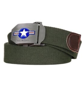Opasek USAF WWII plátěný ZELENÝ vel. 115