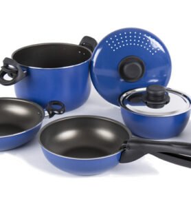 Sada hliníkových kempingových hrnců Camp4 KING BLUE - 9 dílná