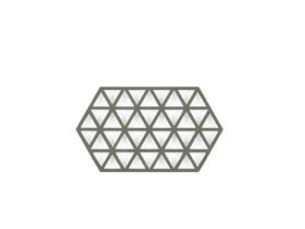 Zone Denmark Silikonová podložka pod horké Triangles Olive Taupe 24 cm
