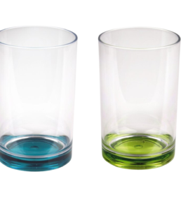 CAMP4 Sklenice na vodu Camp4, 2 ks- tyrkys + limetově zelená