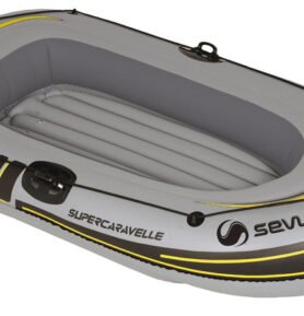 CAMPINGAZ Veslařský člun SUPERCARAVELLE, šedý, se 2 vesly Nožní pumpa