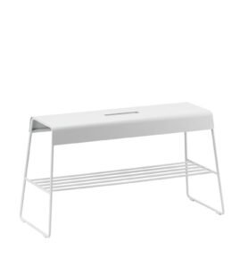 Zone Denmark Kovová lavice s policí A-Bench Outdoor Soft Grey