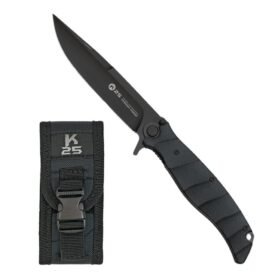 Nůž zavírací K25 G10 černá čepel ČERNÝ + pouzdro