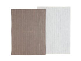 Södahl Kuchyňská utěrka 50x70 Taupe/White (sada 2 ks)