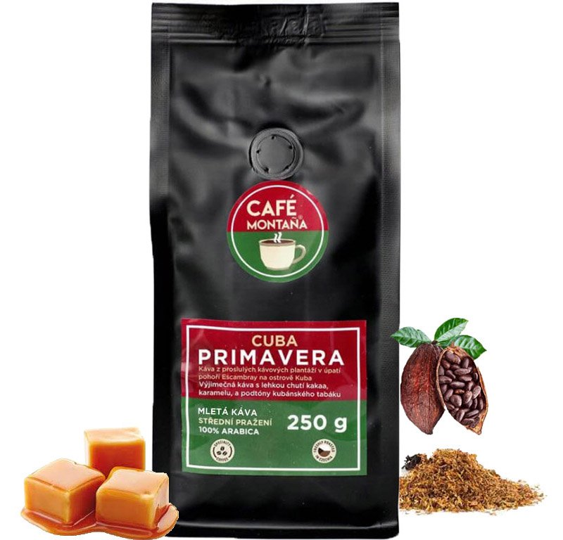 Café Montaña Cuba Primavera, mletá káva Velikost balení: 1000g, Hrubost mletí: Standardní mletí