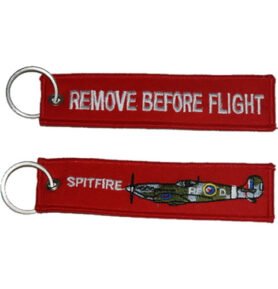 FOSTEX klíčenka REMOVE BEFORE FLIGHT / SPITFIRE