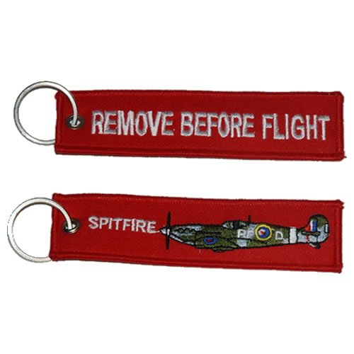 FOSTEX klíčenka REMOVE BEFORE FLIGHT / SPITFIRE