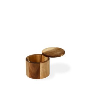 Holm Akáciová dóza na sůl 8,9x7 cm