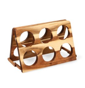 Holm Stojan na víno z akáciového dřeva 37x19x22 cm