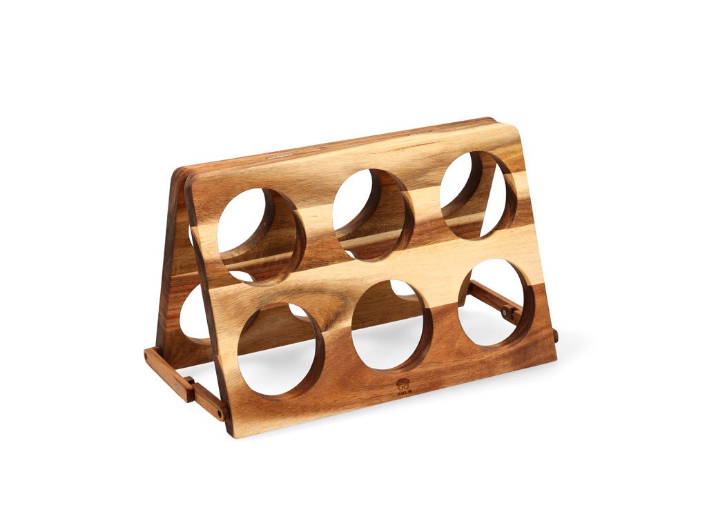 Holm Stojan na víno z akáciového dřeva 37x19x22 cm