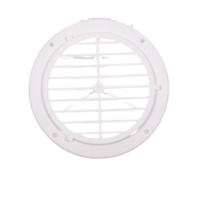 REIMO Větrací mřížka s otočnými lamelami - vnější průměr 164 mm Barva: Bílá