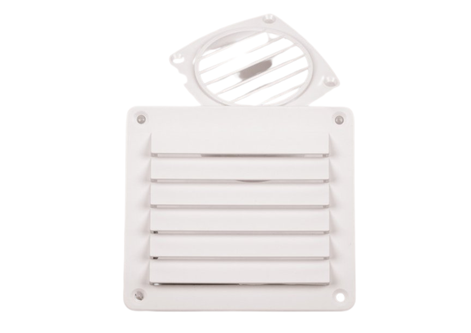 REIMO Větrací mřížka, bílá, 142x80mm, hranatá, včetně šroubů