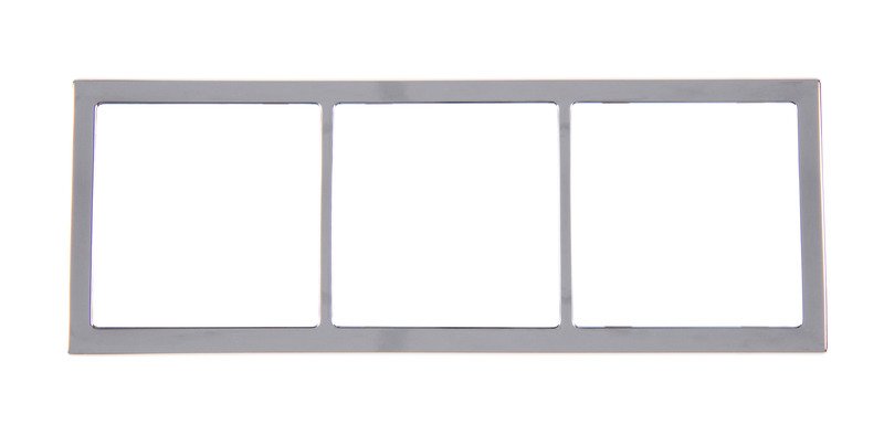Inprojal Krycí rám 3-násobný 62x168mm, stříbrný chrom