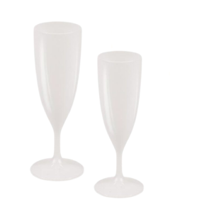 Sklenice na šampaňské Camp4 bílá 2 ks